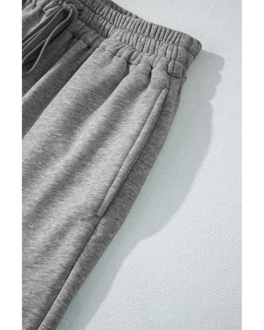Fleece Lined Drawstring Waist Pants