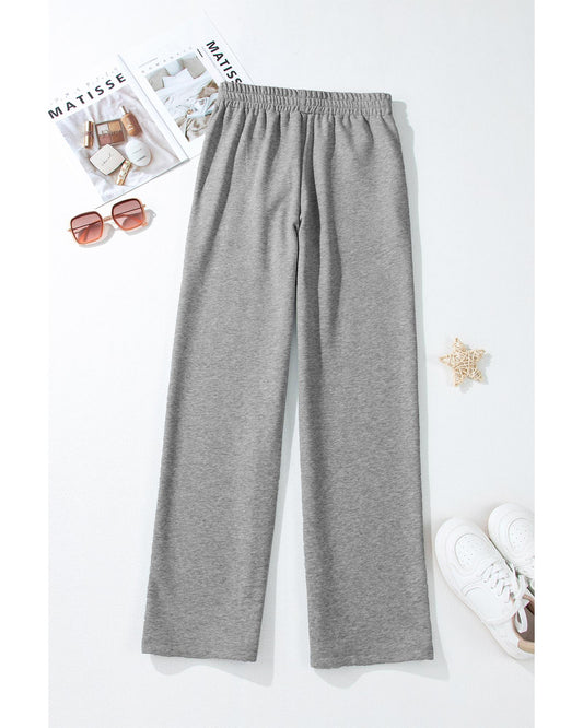 Fleece Lined Drawstring Waist Pants