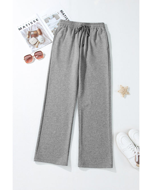 Fleece Lined Drawstring Waist Pants