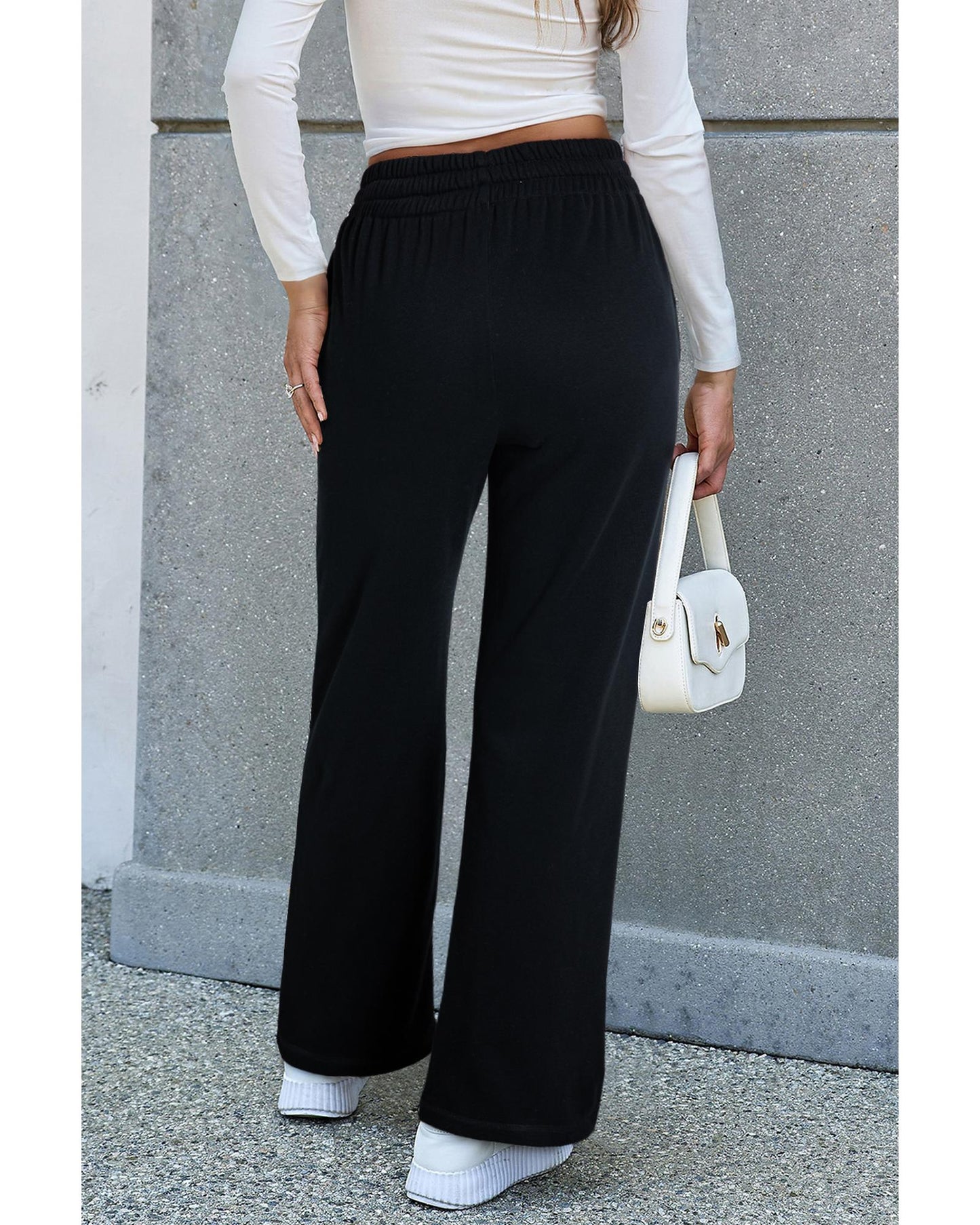 Fleece Lined Drawstring Waist Pants