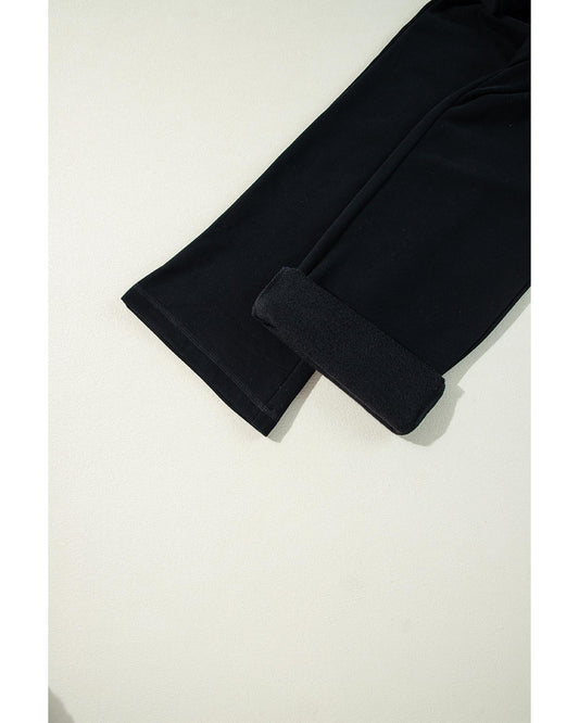 Fleece Lined Drawstring Waist Pants