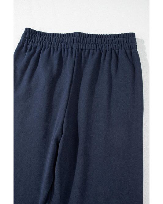 Fleece Lined Drawstring Waist Pants