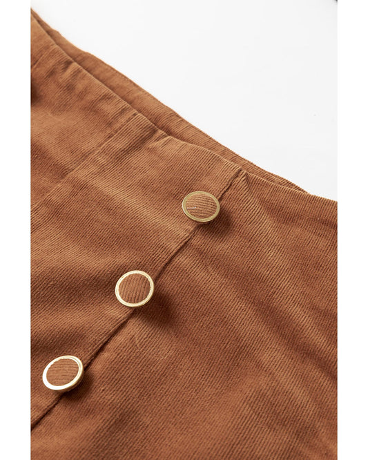 Double Breasted Straight Leg Pants