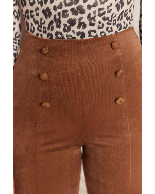 Double Breasted Straight Leg Pants