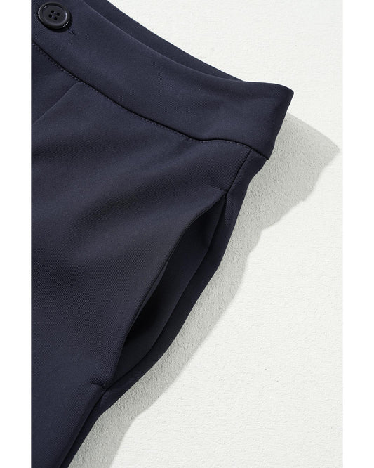 High-Waist Pleated Wide-Leg Trousers