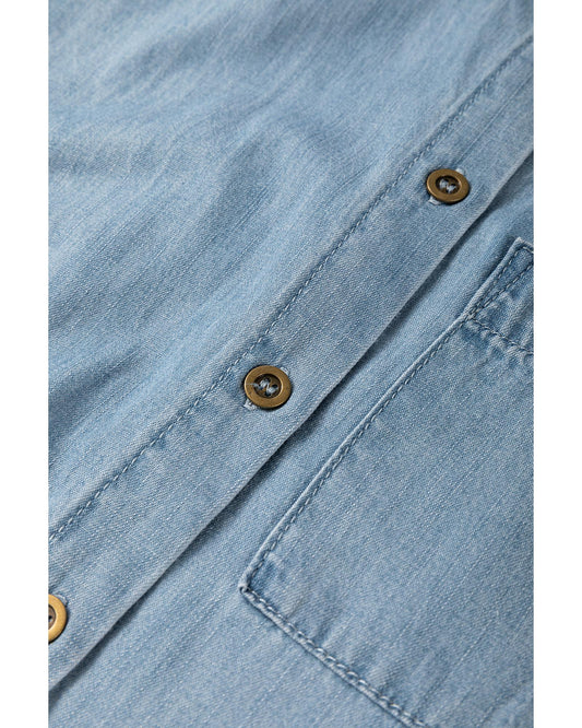 Folded Short Sleeve Denim Shirt