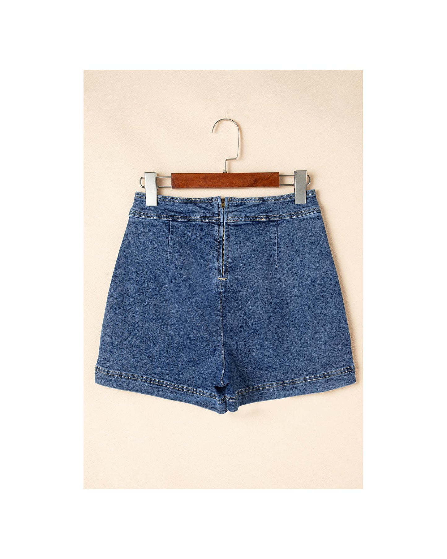 Ashleigh Faux Wrapped Mini Denim Short-Skirt