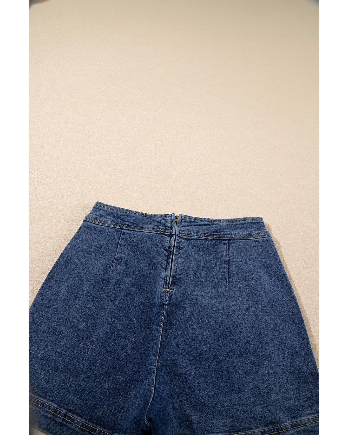 Ashleigh Faux Wrapped Mini Denim Short-Skirt
