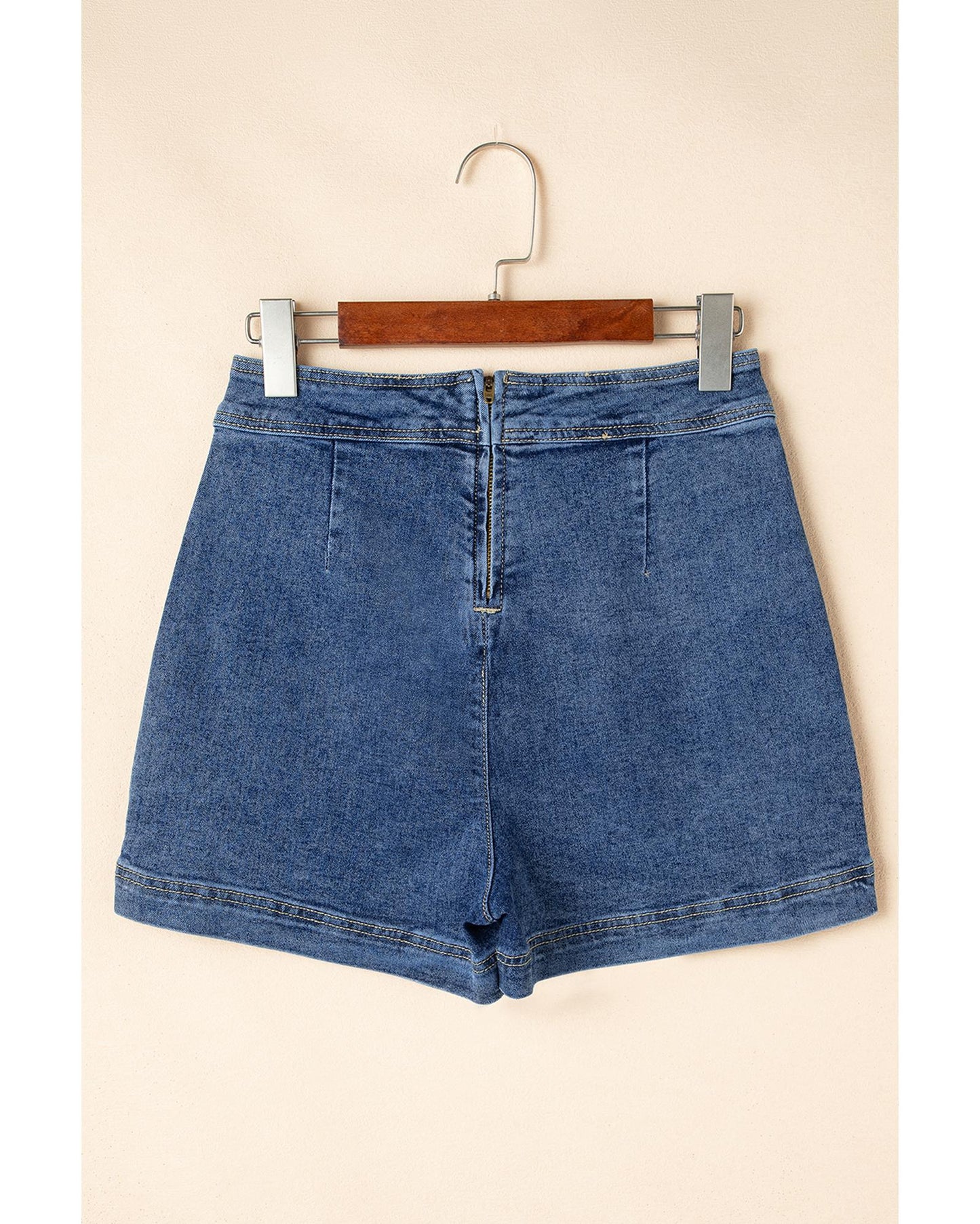 Ashleigh Faux Wrapped Mini Denim Short-Skirt