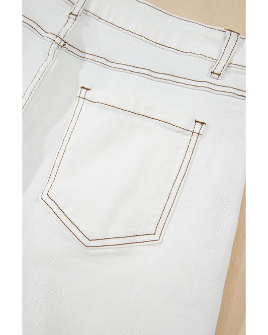 Raw Hem High Waist Denim Shorts