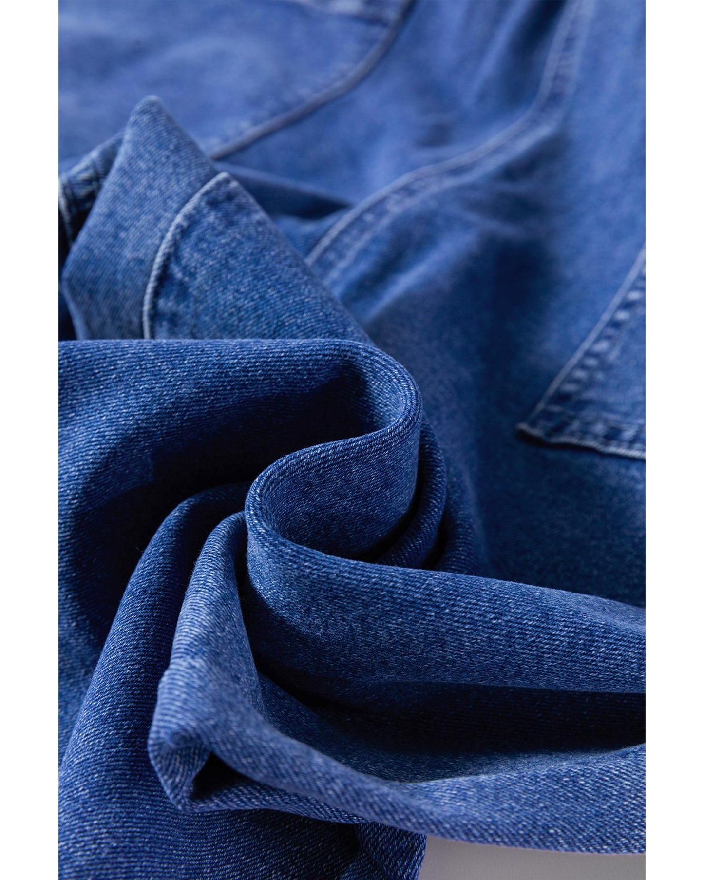 Prussian Blue Mineral Wash Wide Leg Denim Overalls