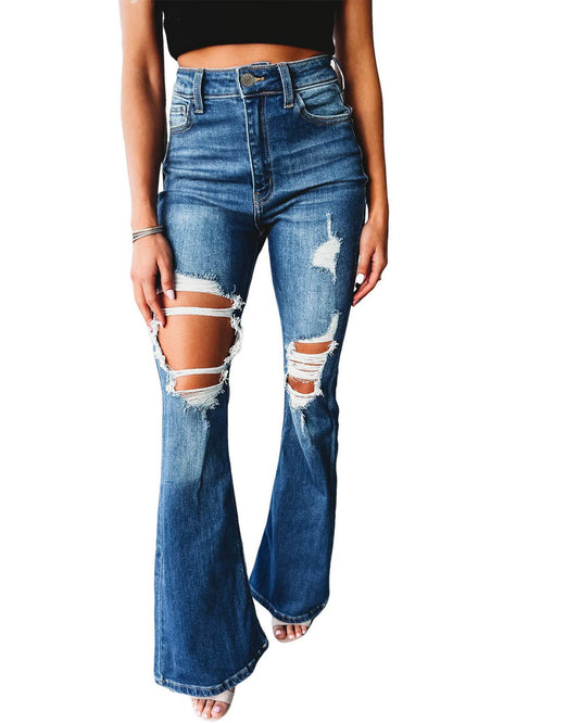 AZURA EXCHANGE Distressed Flare Jeans