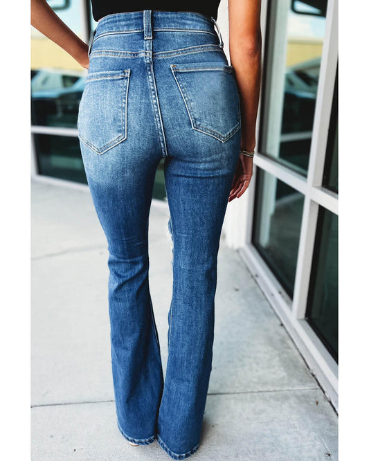 AZURA EXCHANGE Distressed Flare Jeans