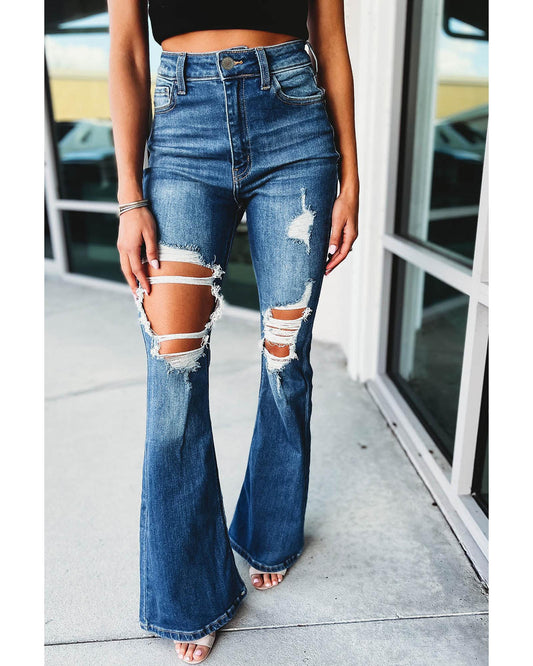 AZURA EXCHANGE Distressed Flare Jeans