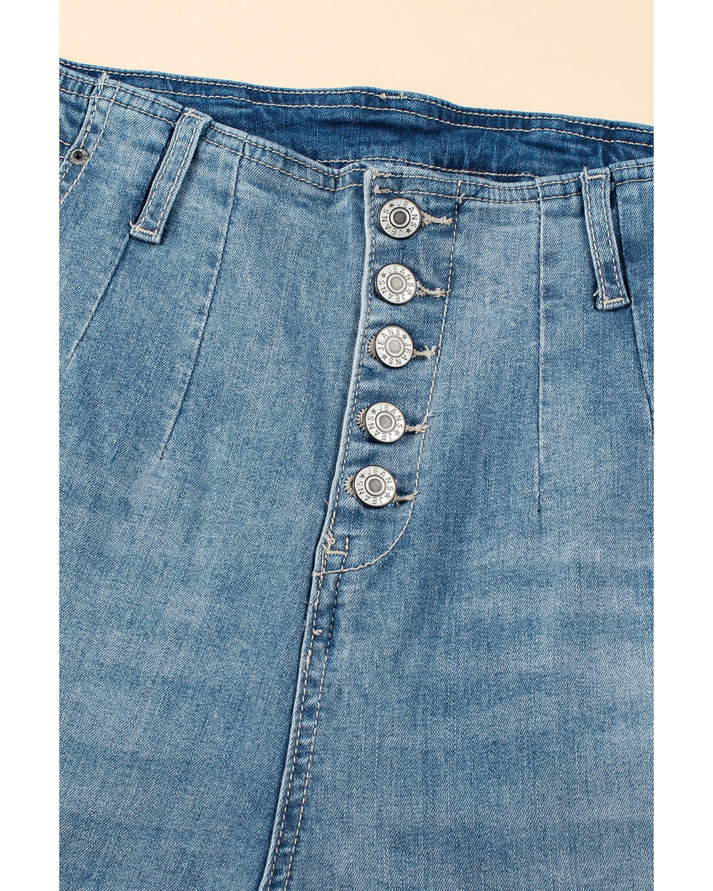 Dusk Blue Multi-Button Medium Wash Jeans