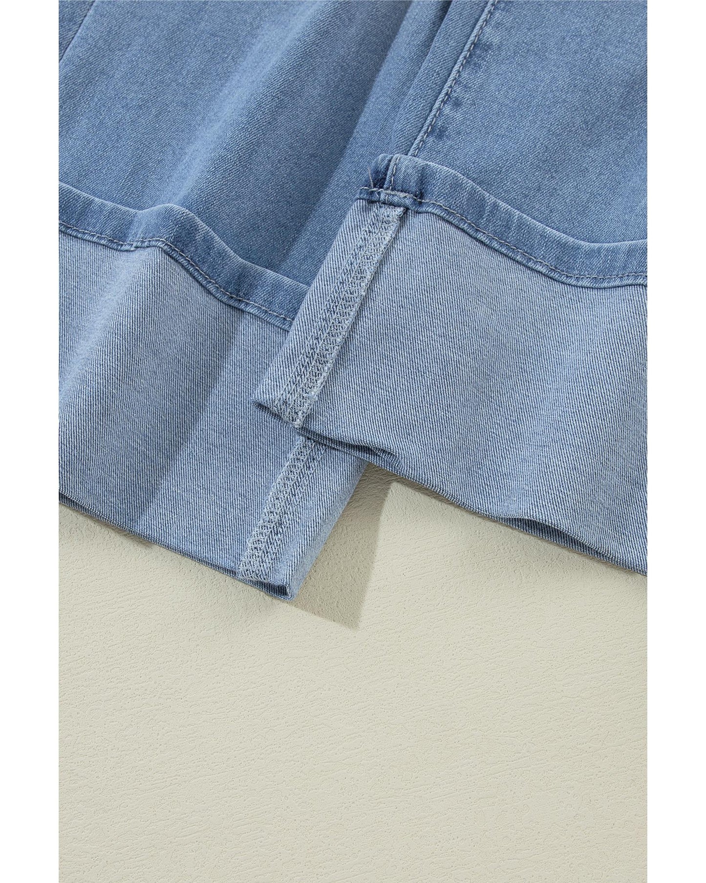 Straight High Rise Asymmetric Button Fly Jeans