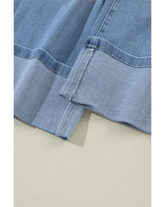 Straight High Rise Asymmetric Button Fly Jeans