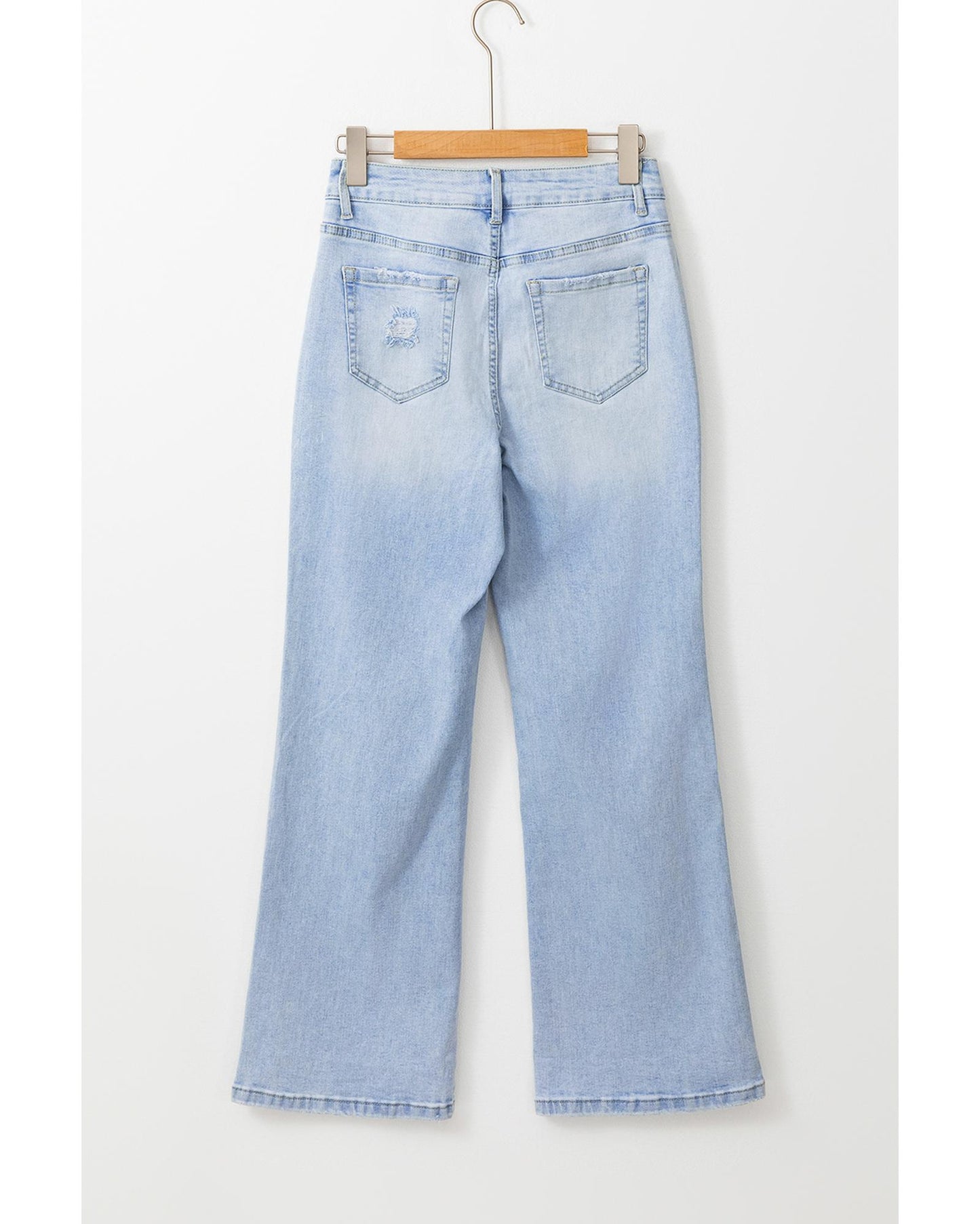 Beau Blue Light Wash Distressed Flare Jeans