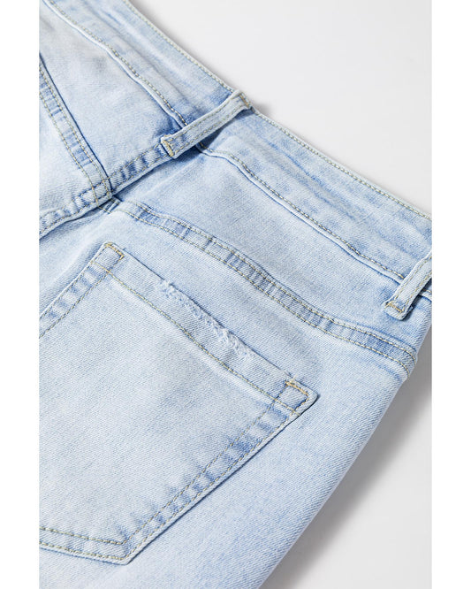 Beau Blue Light Wash Distressed Flare Jeans