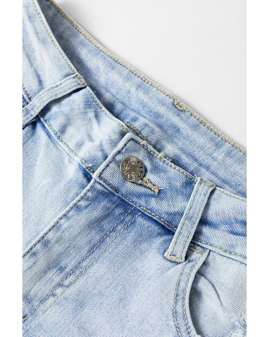 Beau Blue Light Wash Distressed Flare Jeans