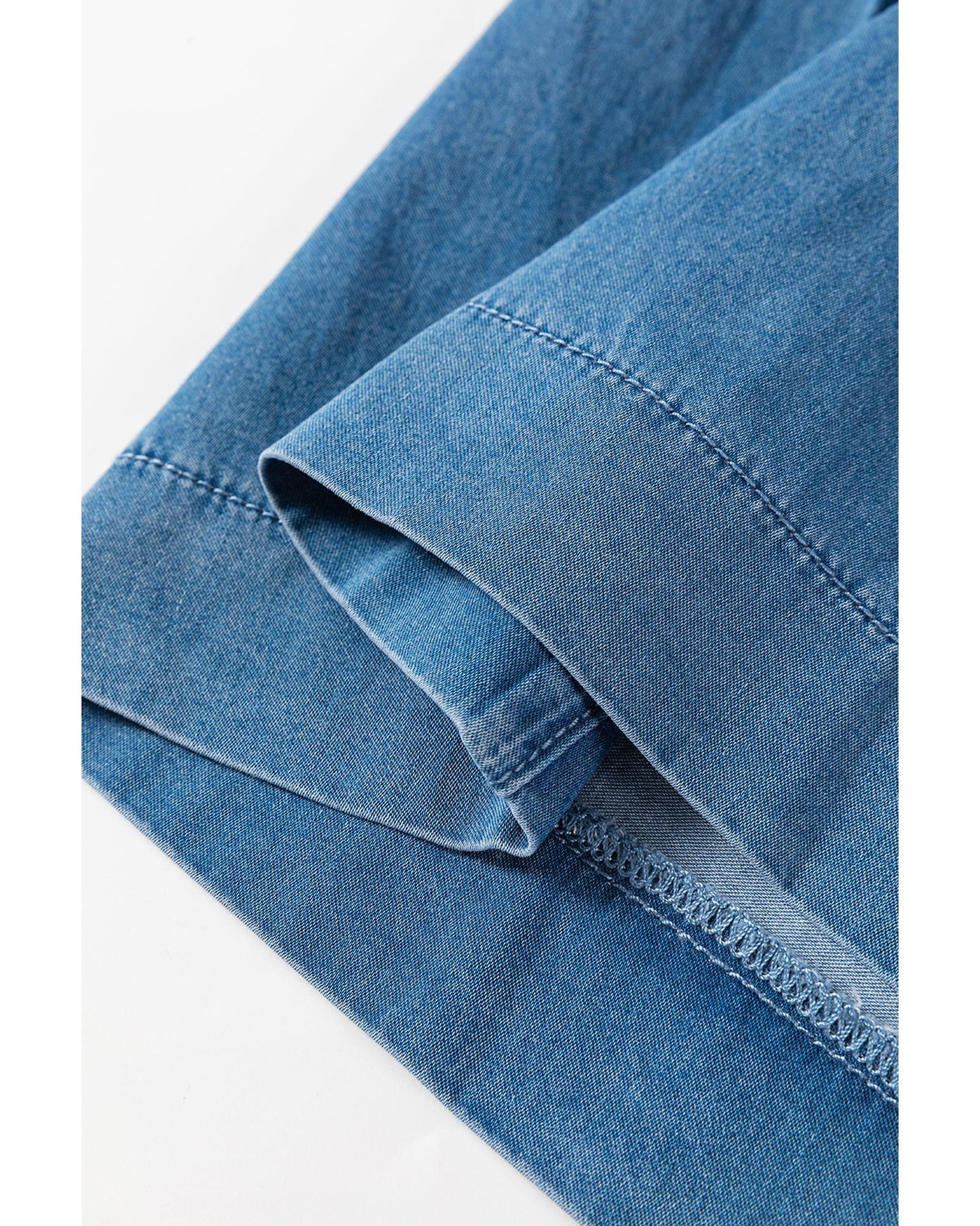 Mineral Wash Button Fly Waist Wide Leg Jeans