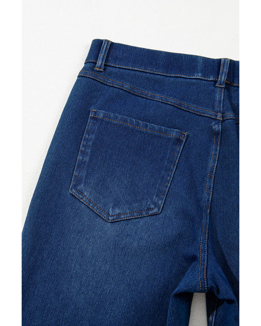 ASHLEIGH BLUE Straight Leg Washed Stretchy Jeans