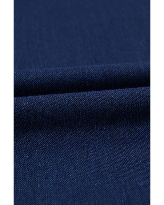 Sail Blue Medium Wash Straight Loose Jeans