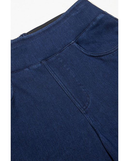 Sail Blue Medium Wash Straight Loose Jeans