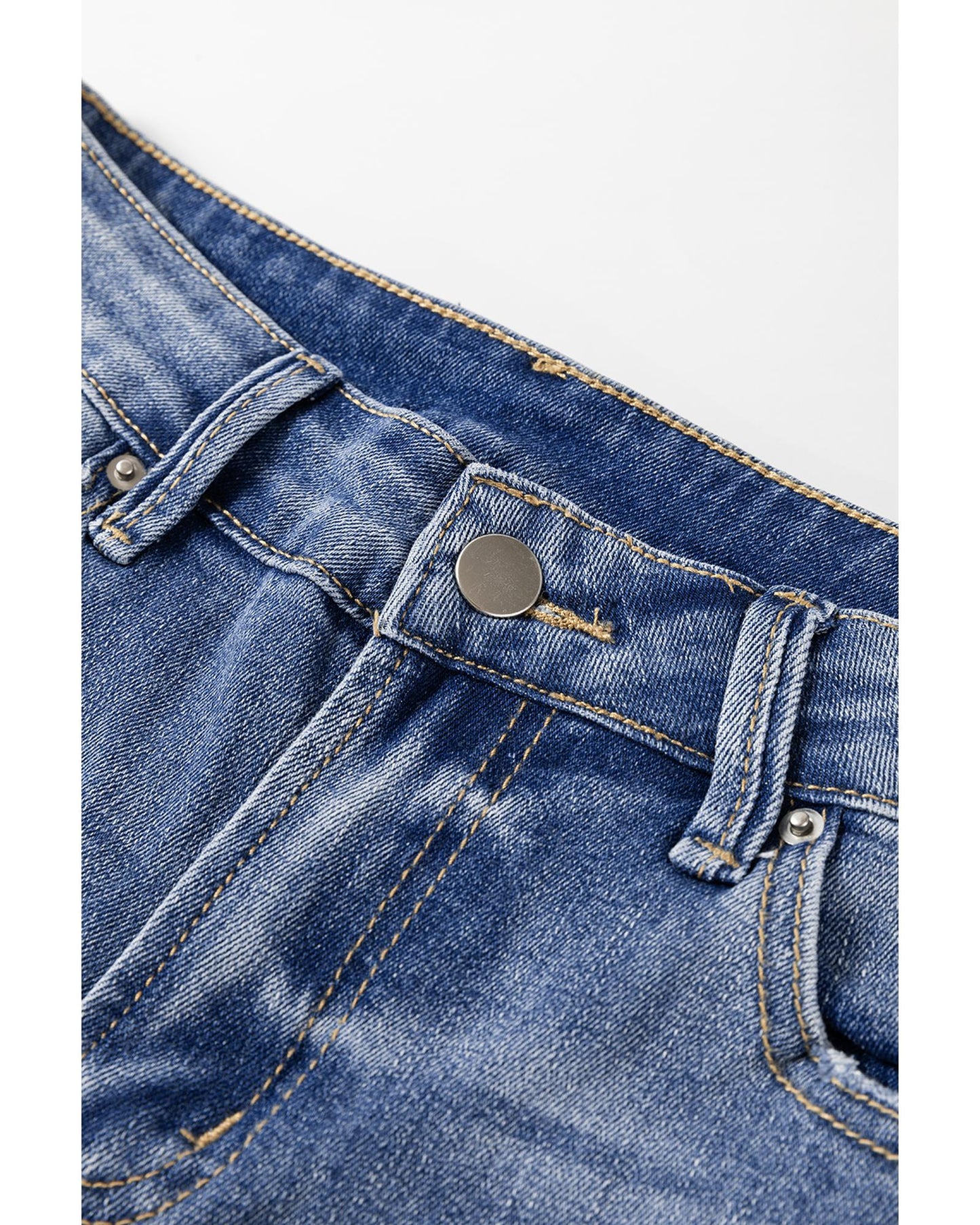 ASHLEIGH BLUE Distressed Straight High Waist Jeans