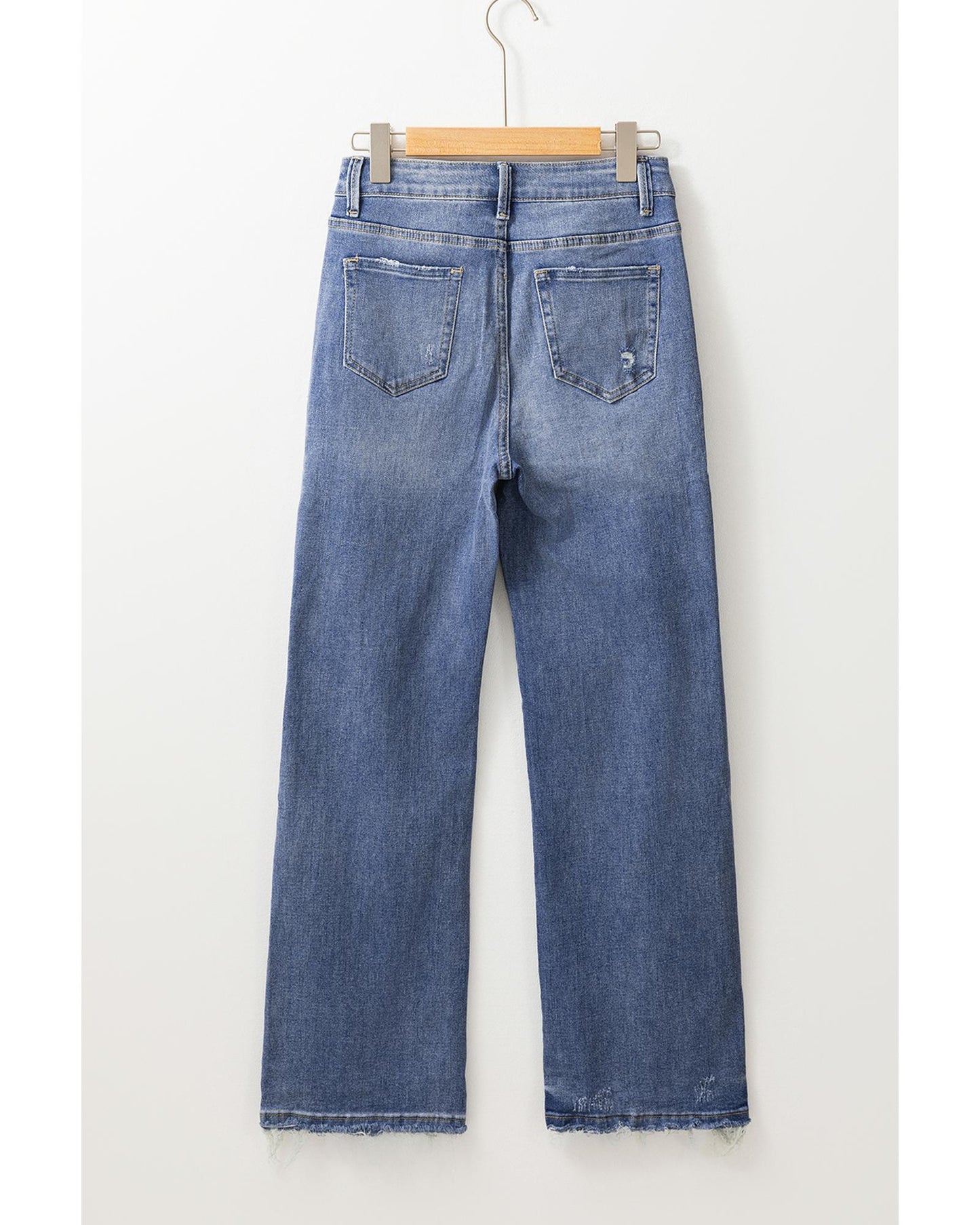 ASHLEIGH BLUE Distressed Straight High Waist Jeans