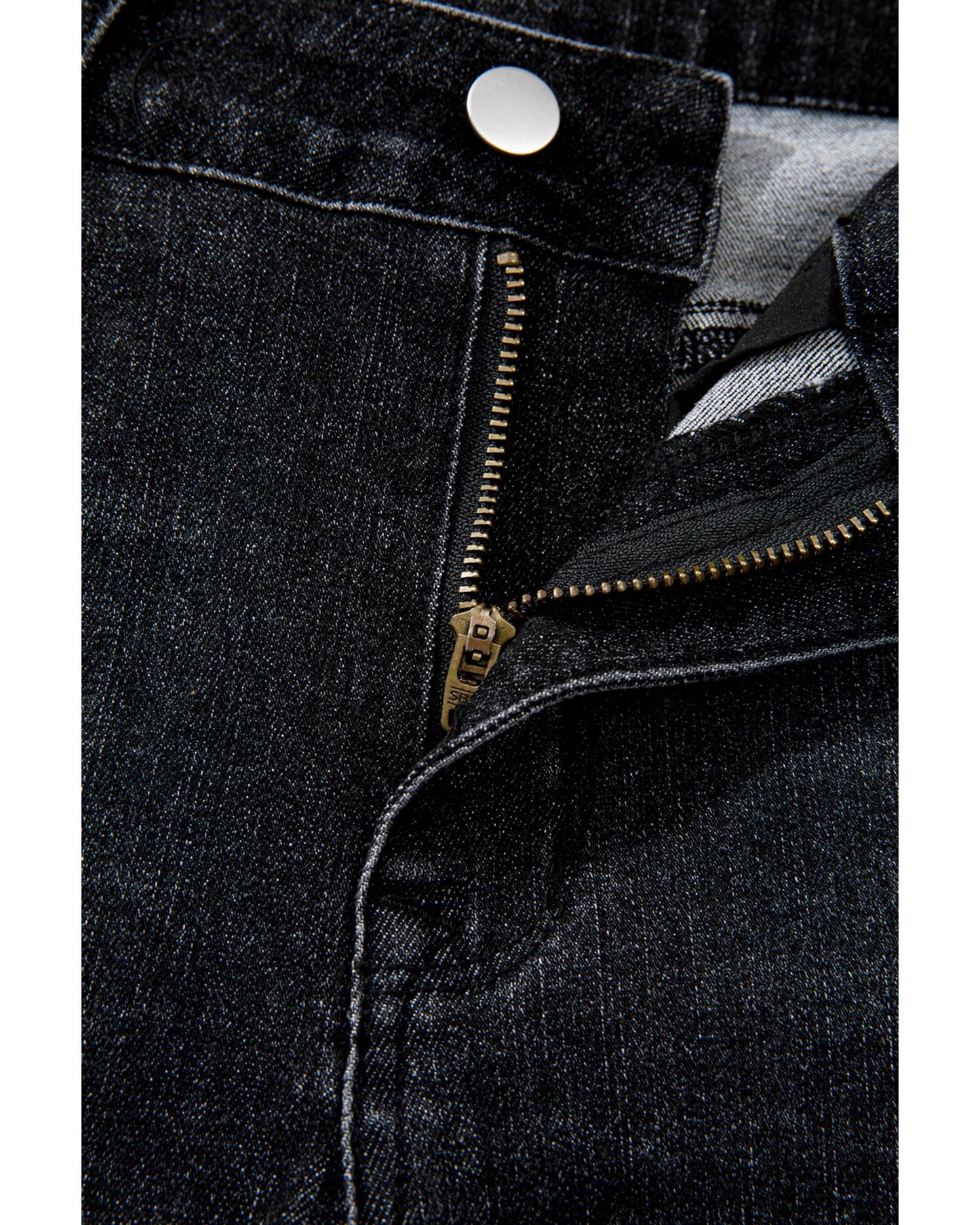 Mineral Wash Raw Hem High Waist Flared Jeans