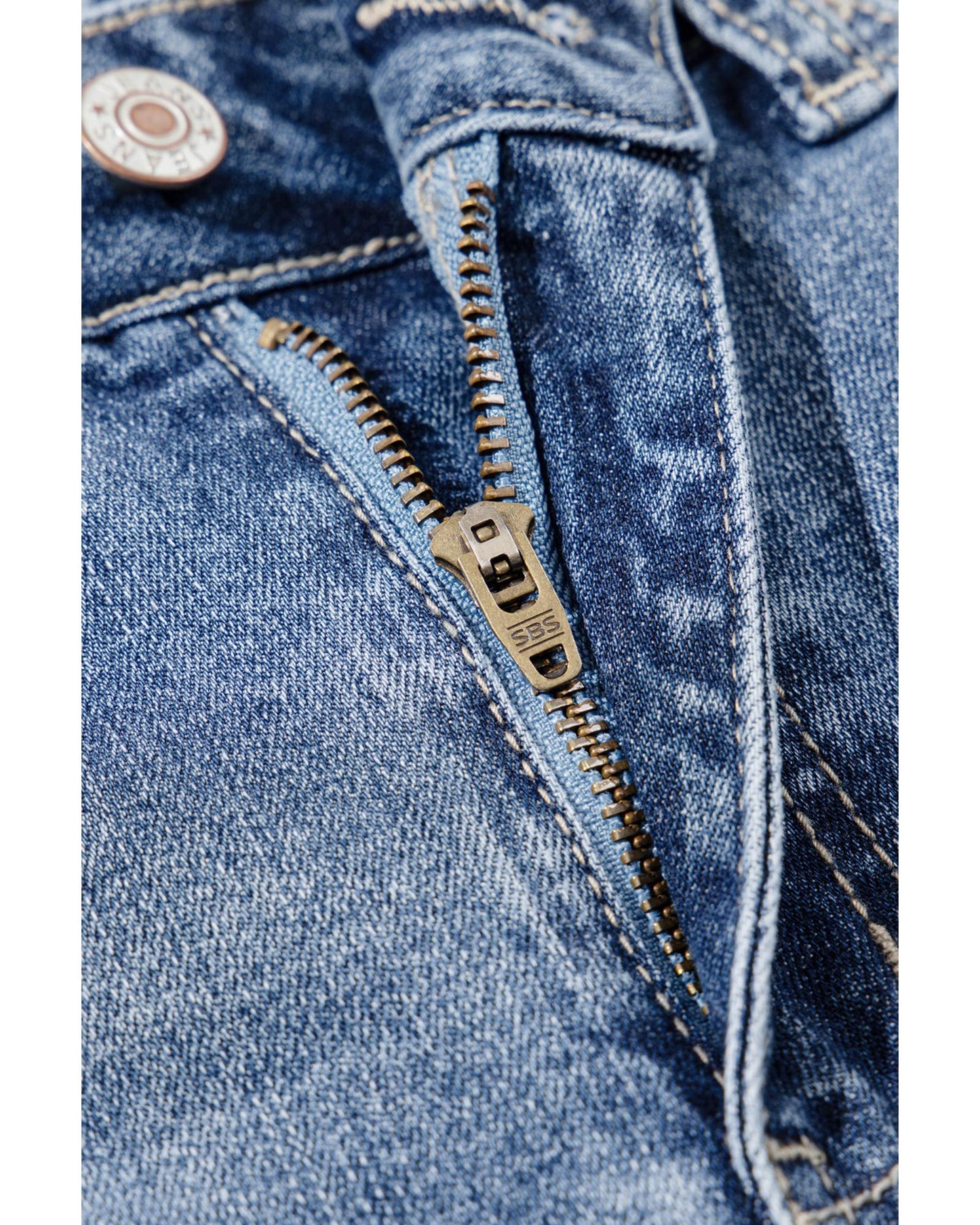 High Rise Ripped Distressed Hem Flared Jeans