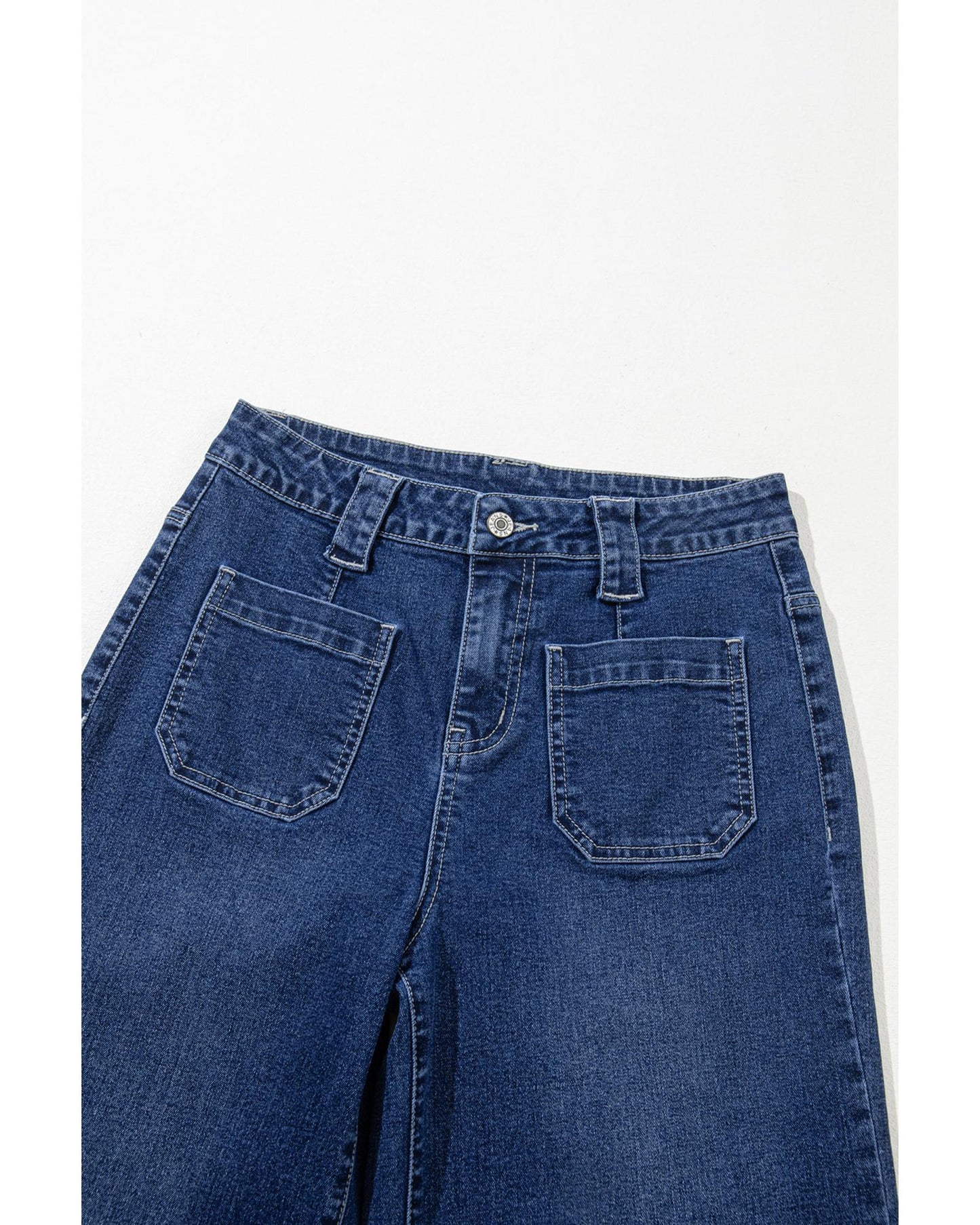Wide Leg Pocketed High Waist Jeans