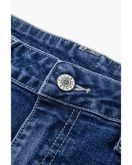 Wide Leg Pocketed High Waist Jeans