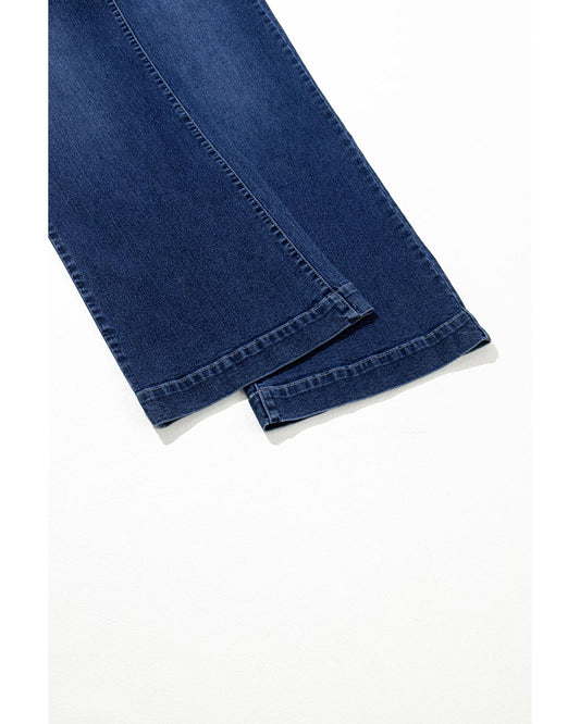 Wide Leg Pocketed High Waist Jeans
