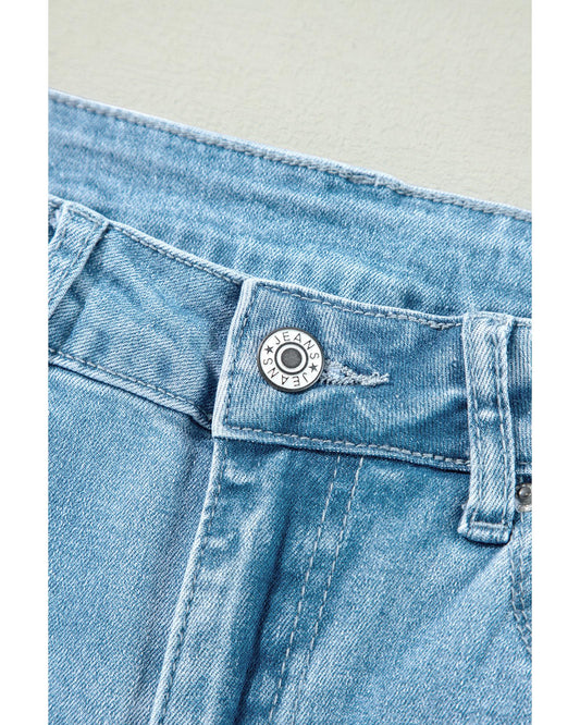 Myosotis High Rise Shift Slit Leg Straight Jeans