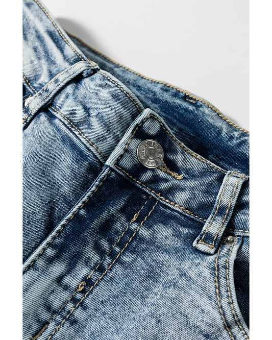 Myosotis High Rise Button Zip Fly Jeans