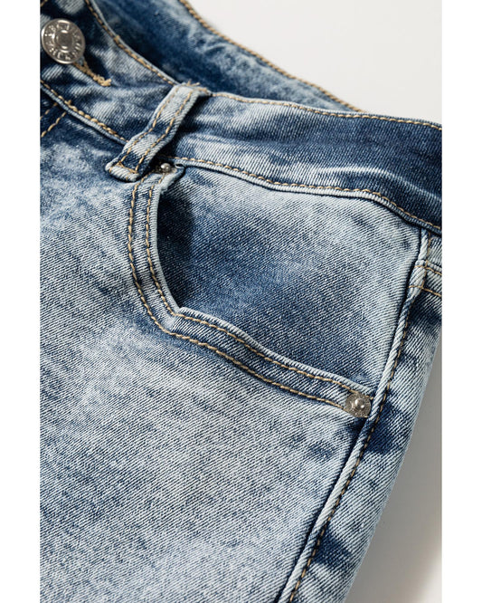 Myosotis High Rise Button Zip Fly Jeans