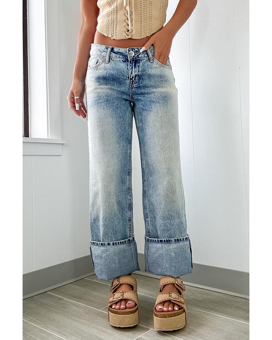Myosotis High Rise Button Zip Fly Jeans