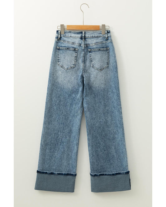 Myosotis High Rise Button Zip Fly Jeans