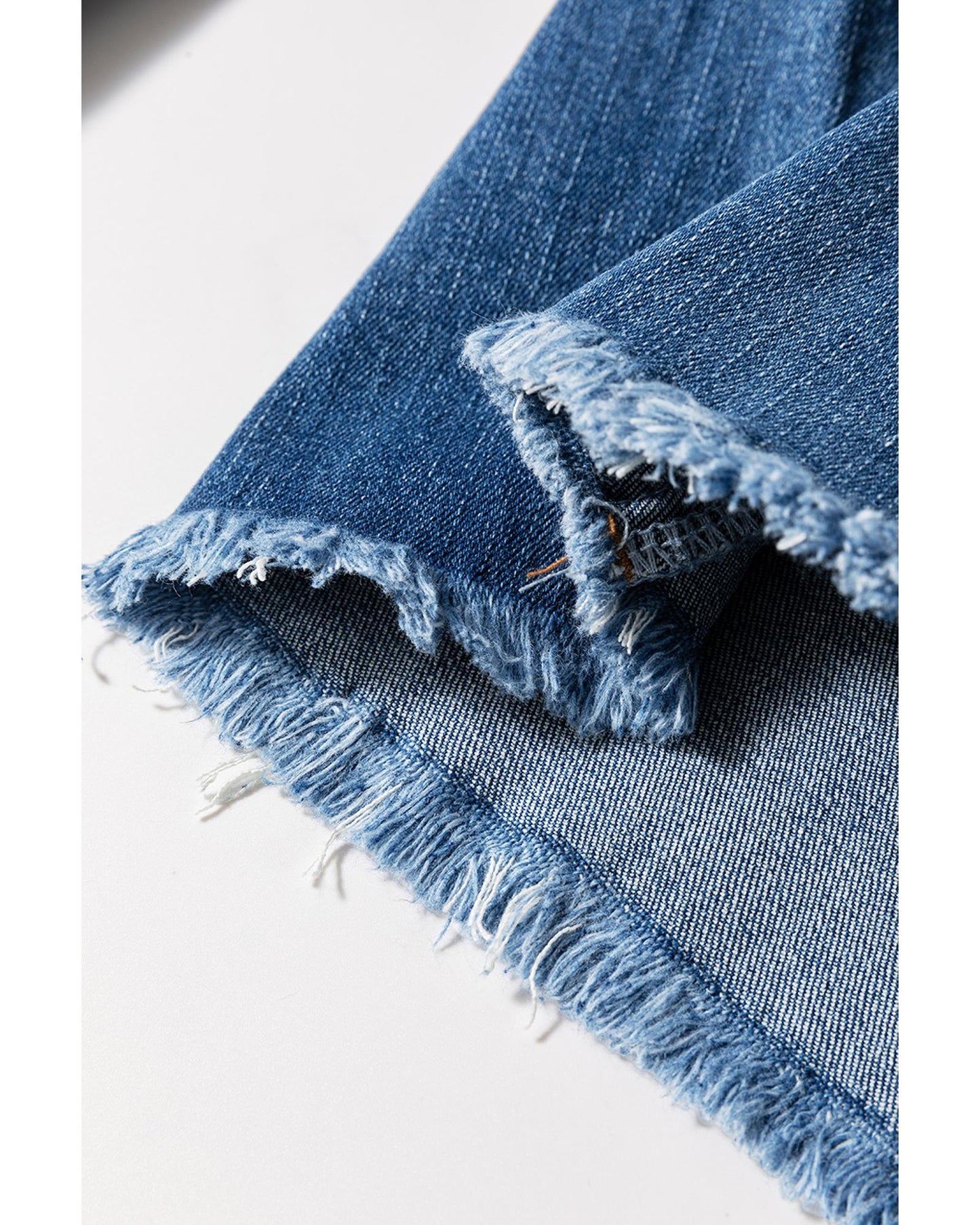 Sail Blue High Waist Button Fly Flare Jeans