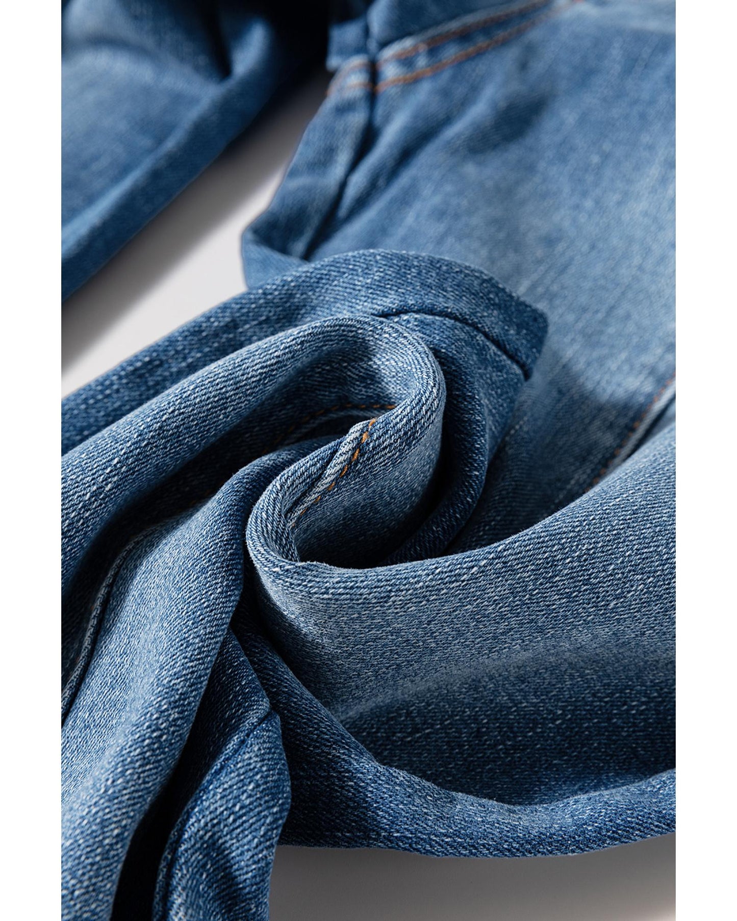 Sail Blue High Waist Button Fly Flare Jeans