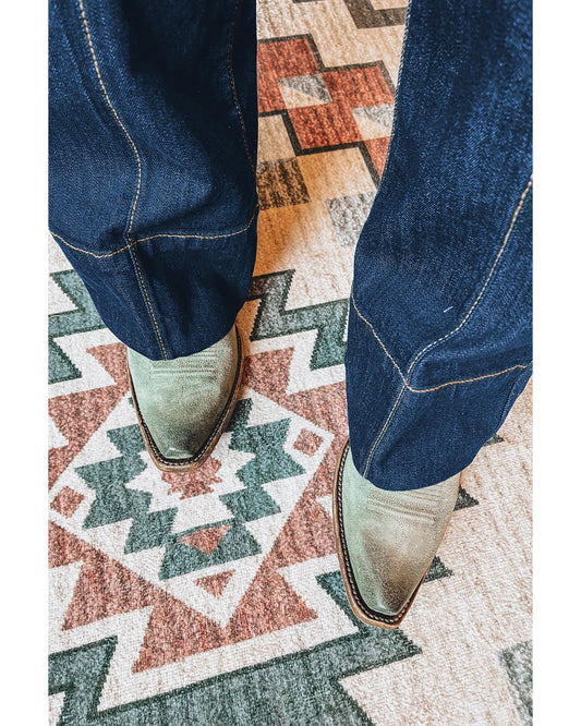 Sail Blue Centre Seam Deep Wash Straight Jeans