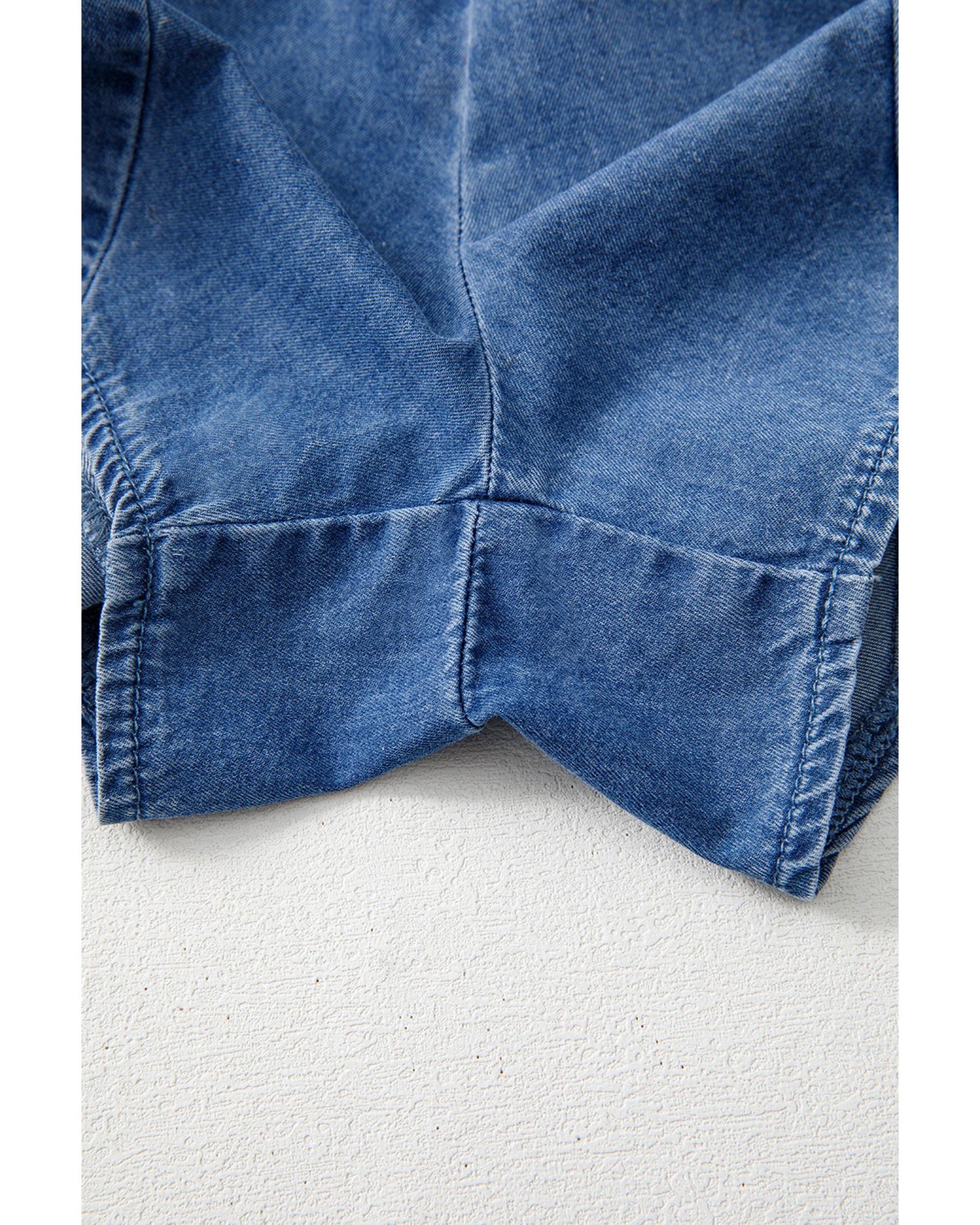 Ashleigh Blue Belted Ruffled Leg Romper