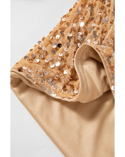 Black Sequined Open Front Cropped Jacket - L