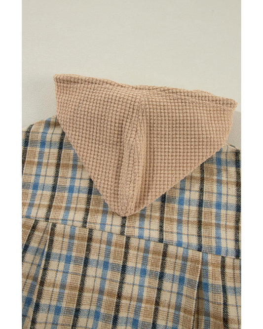ASHLEIGH BLUE Waffle Knit Hooded Shacket