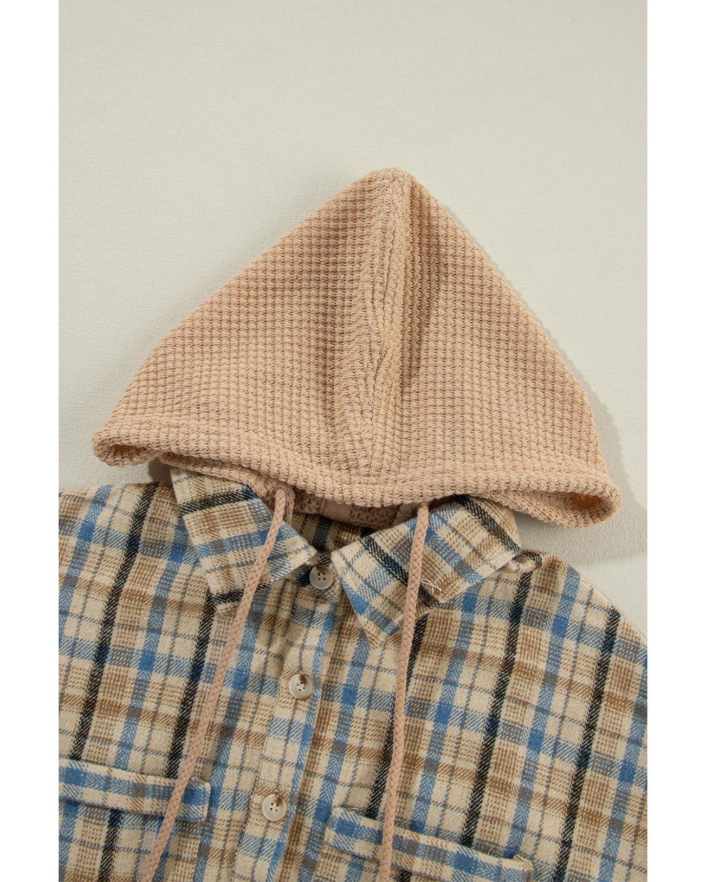 ASHLEIGH BLUE Waffle Knit Hooded Shacket