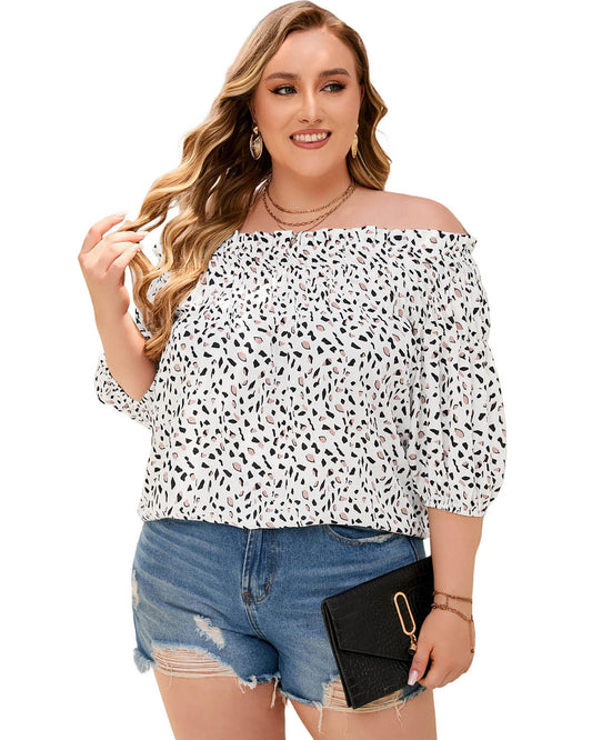 Plus Size Off Shoulder Blouse