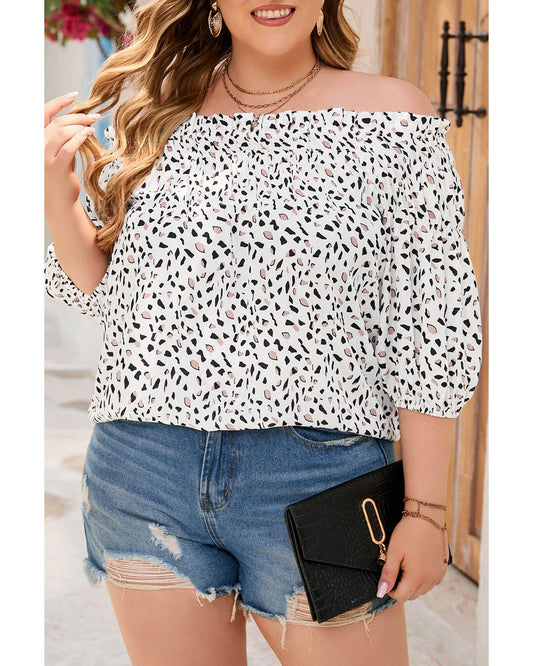 Plus Size Off Shoulder Blouse