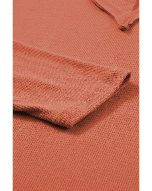 Plus Size Exposed Seam V-Neck Top
